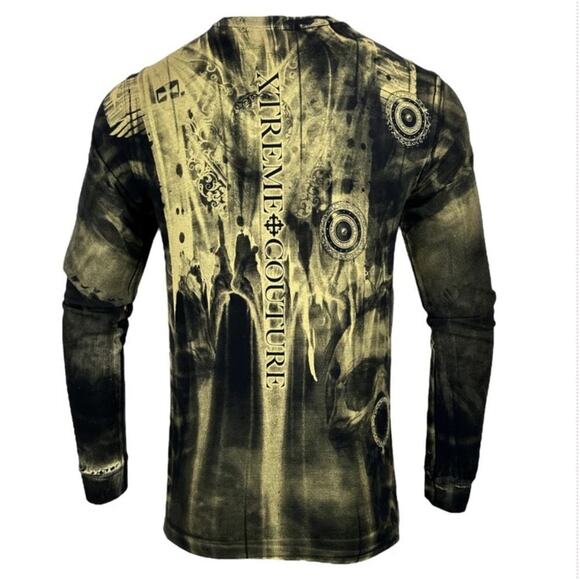 Xtreme Couture By Affliction Long Sleeve Tee Death's Grin, Size 4XL New w/ Tag - Picture 3 of 6